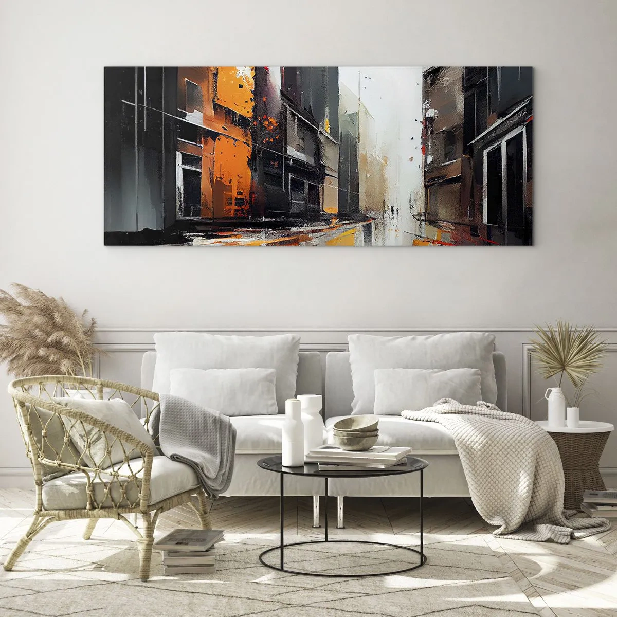 Obraz na skle - Deštivý den - 100x40 cm