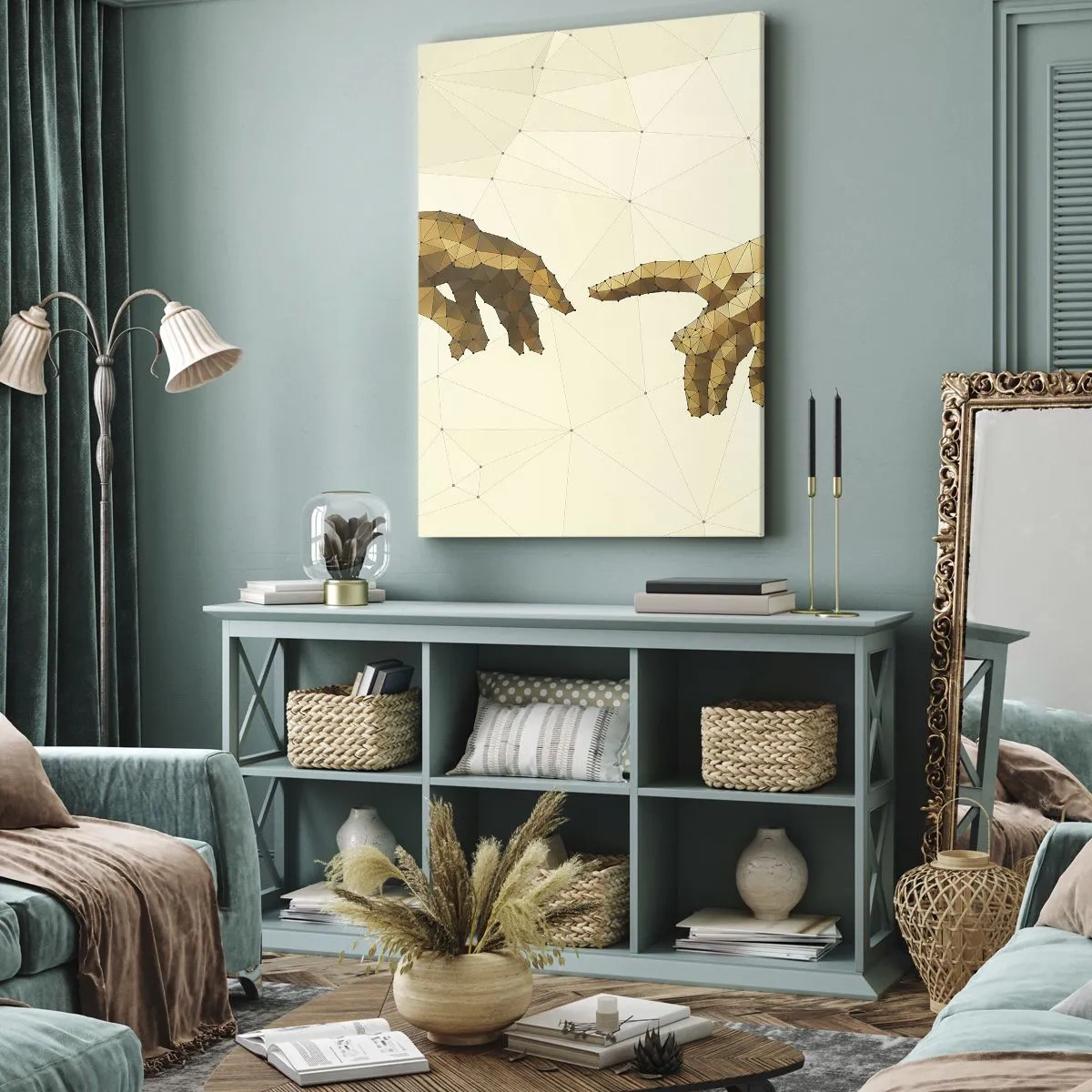 Obraz na plátně - Božská geometrie - 45x80 cm