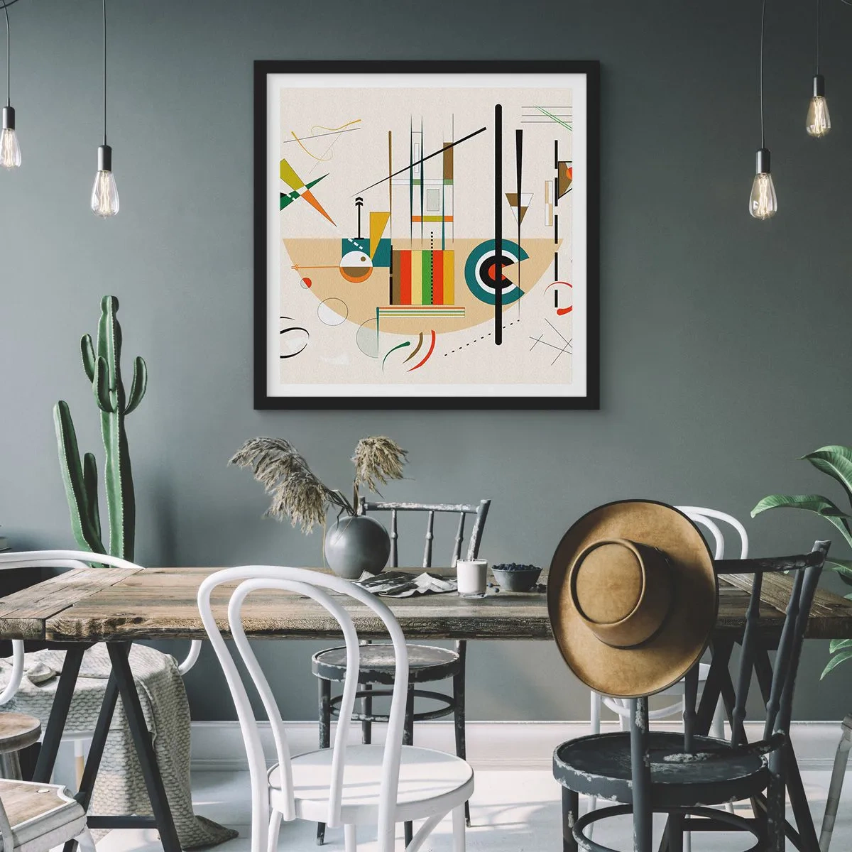 Plakát v černém rámu - A svět se směje - 50x50 cm