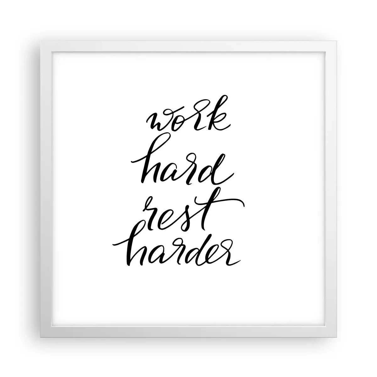 Plakát v bílém rámu - Životní rovnováha - 40x40 cm