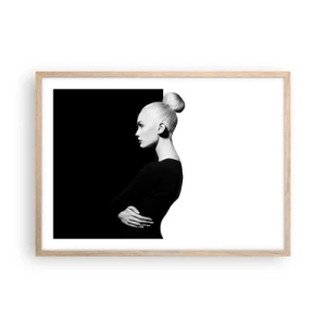 Plakát v rámu světlý dub - Prostě žena - 70x50 cm