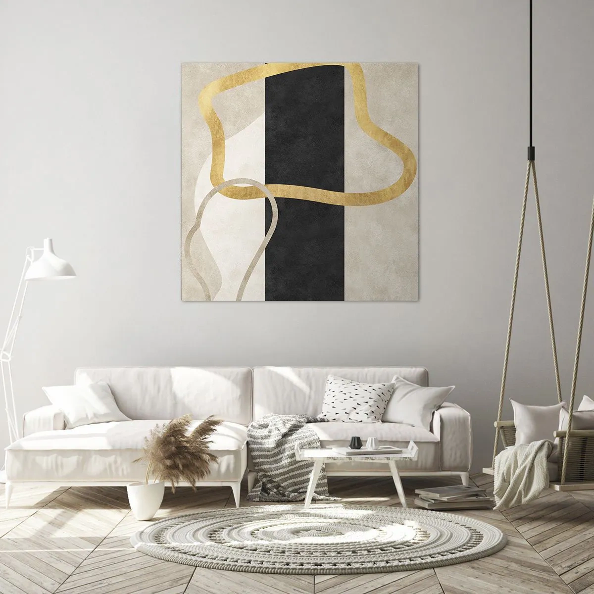 Obraz na plátně - Tvary ve smyčce - 60x60 cm