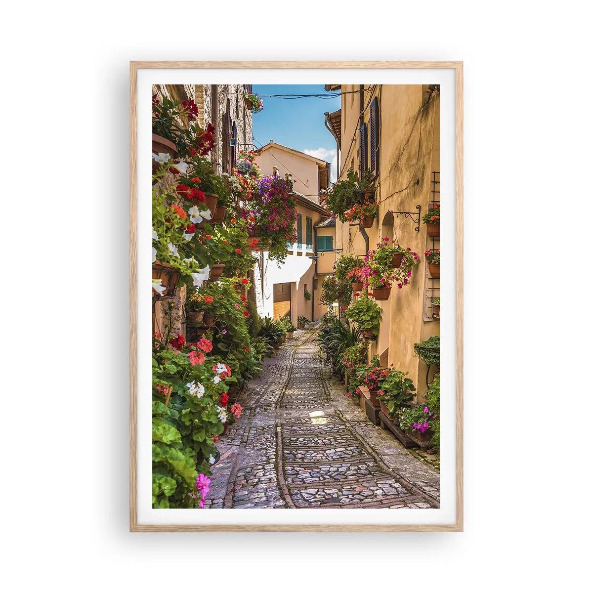 Plakát v rámu světlý dub - Italské zákoutí - 70x100 cm