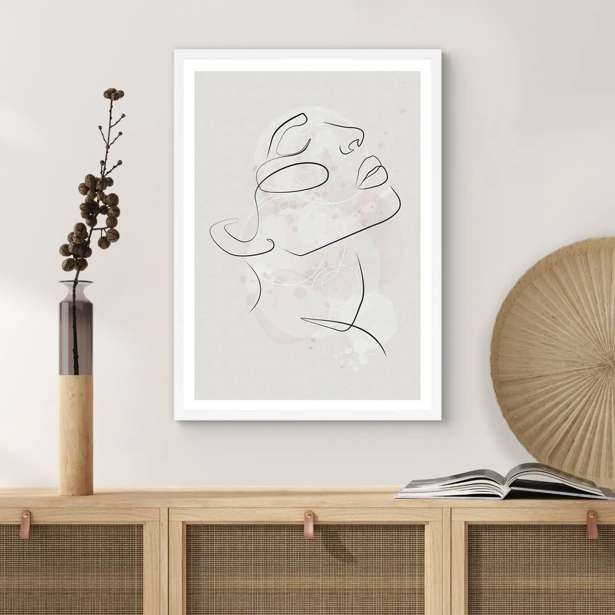 Plakát v bílém rámu - Náčrt snu - 50x70 cm
