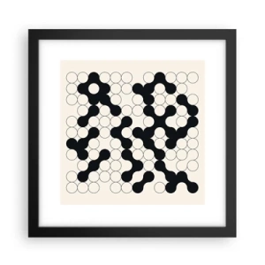 Plakát v černém rámu - Čínská hra – variace - 30x30 cm