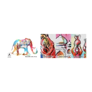Vzor Fototapety Premium Sand - Indie - aura lásky - Abstrakce, Slon, Indie - 100x30 cm