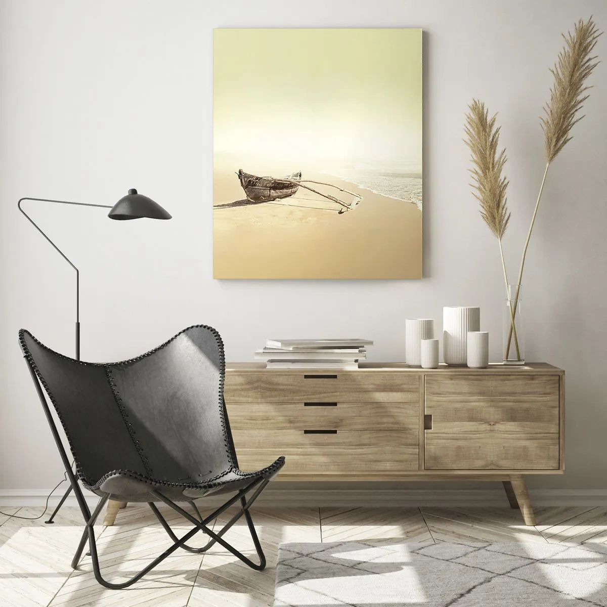 Obraz na skle - Vzpomínka na jižní moře - 50x70 cm