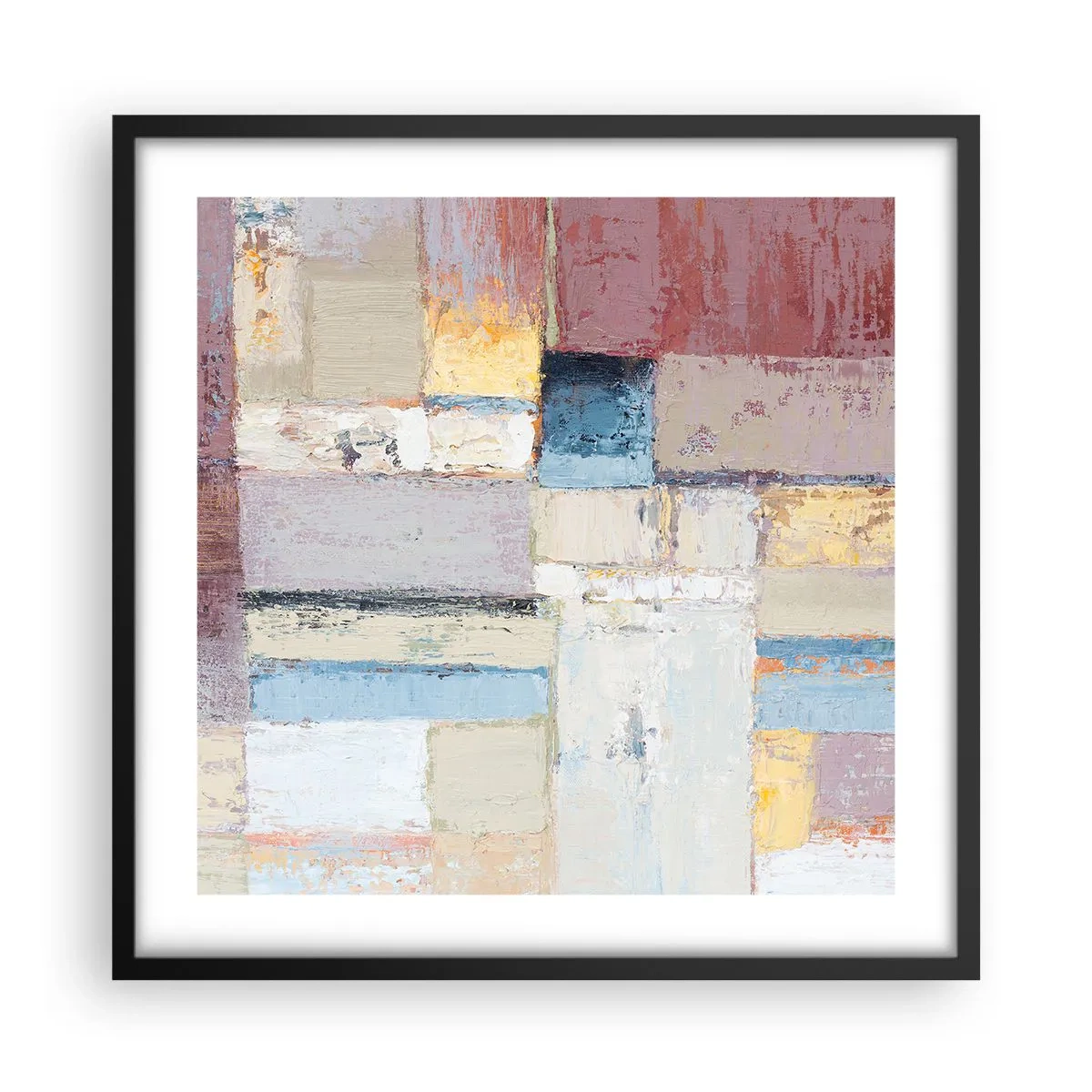 Plakát v černém rámu - Klid geometrie - 50x50 cm