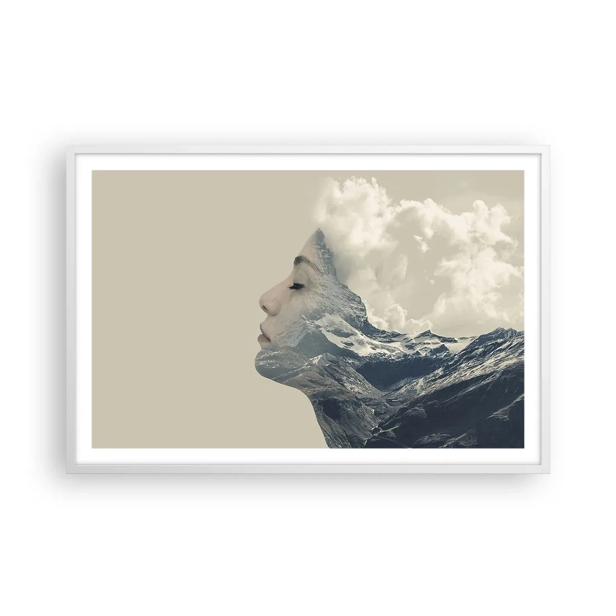 Plakát v bílém rámu - Krása živlů - 91x61 cm