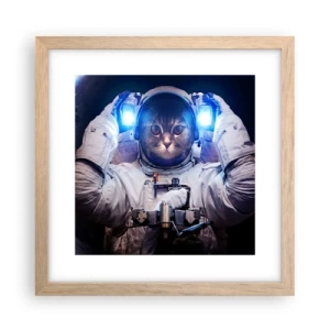Plakát v rámu světlý dub - Houston, máte problém - 30x30 cm