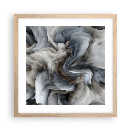 Plakát v rámu světlý dub - Kámen a květ - 40x40 cm