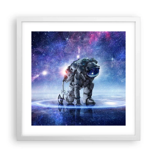 Plakát v bílém rámu - Hvězdné nebe nade mnou - 40x40 cm