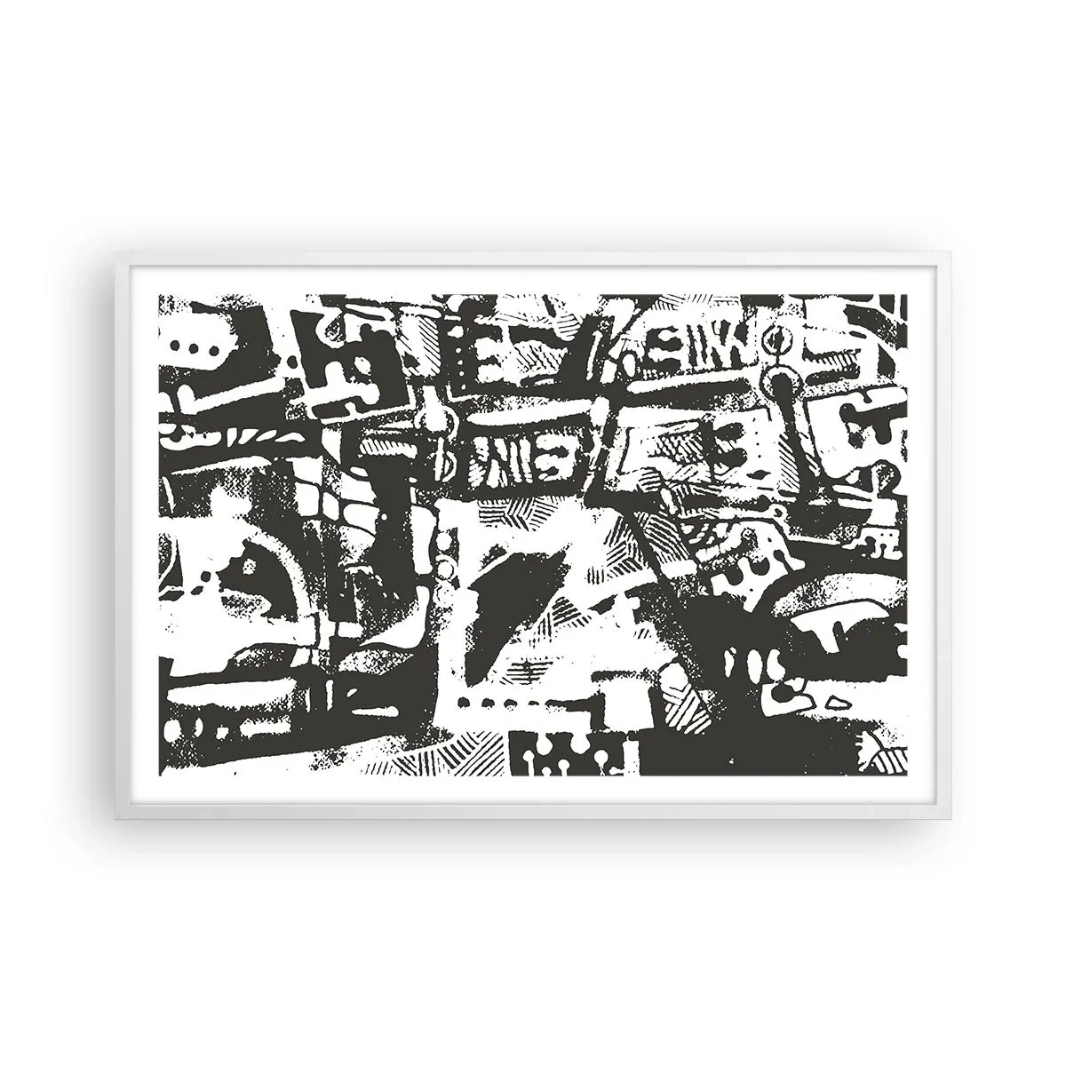 Plakát v bílém rámu - Pořádek nebo chaos? - 91x61 cm