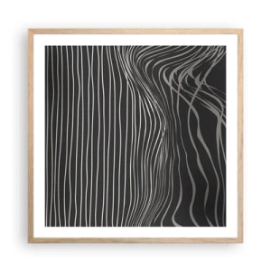 Plakát v rámu světlý dub - Rytmus a přízvuk - 60x60 cm