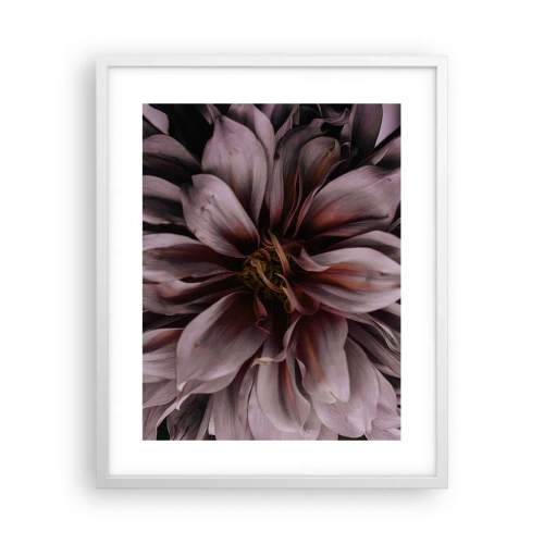 Plakát v bílém rámu - Květinové srdce - 40x50 cm