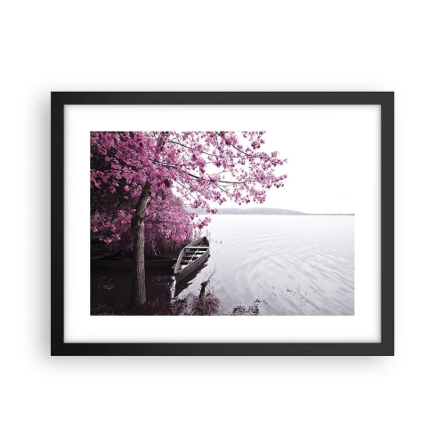 Plakát v černém rámu - V růžovém tichu - 40x30 cm