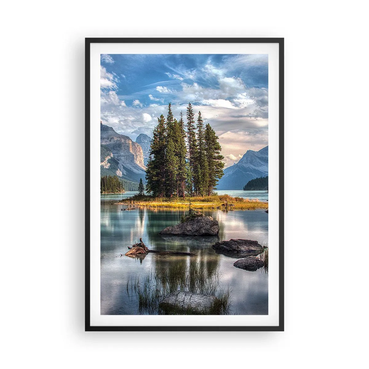 Plakát v černém rámu - U velké a čisté vody… - 61x91 cm
