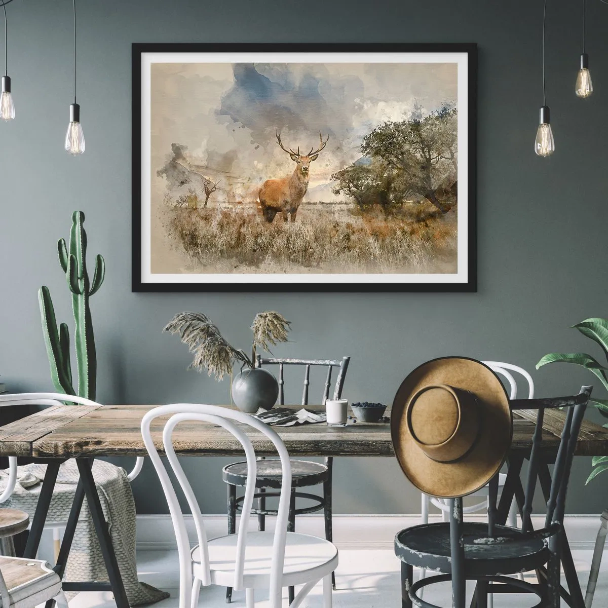 Plakát v černém rámu - Důstojnost - síla - majestátnost - 91x61 cm