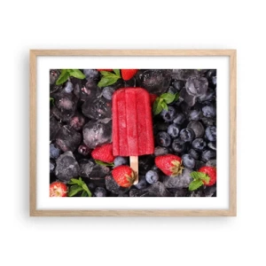 Plakát v rámu světlý dub - Chuť horkého léta - 50x40 cm