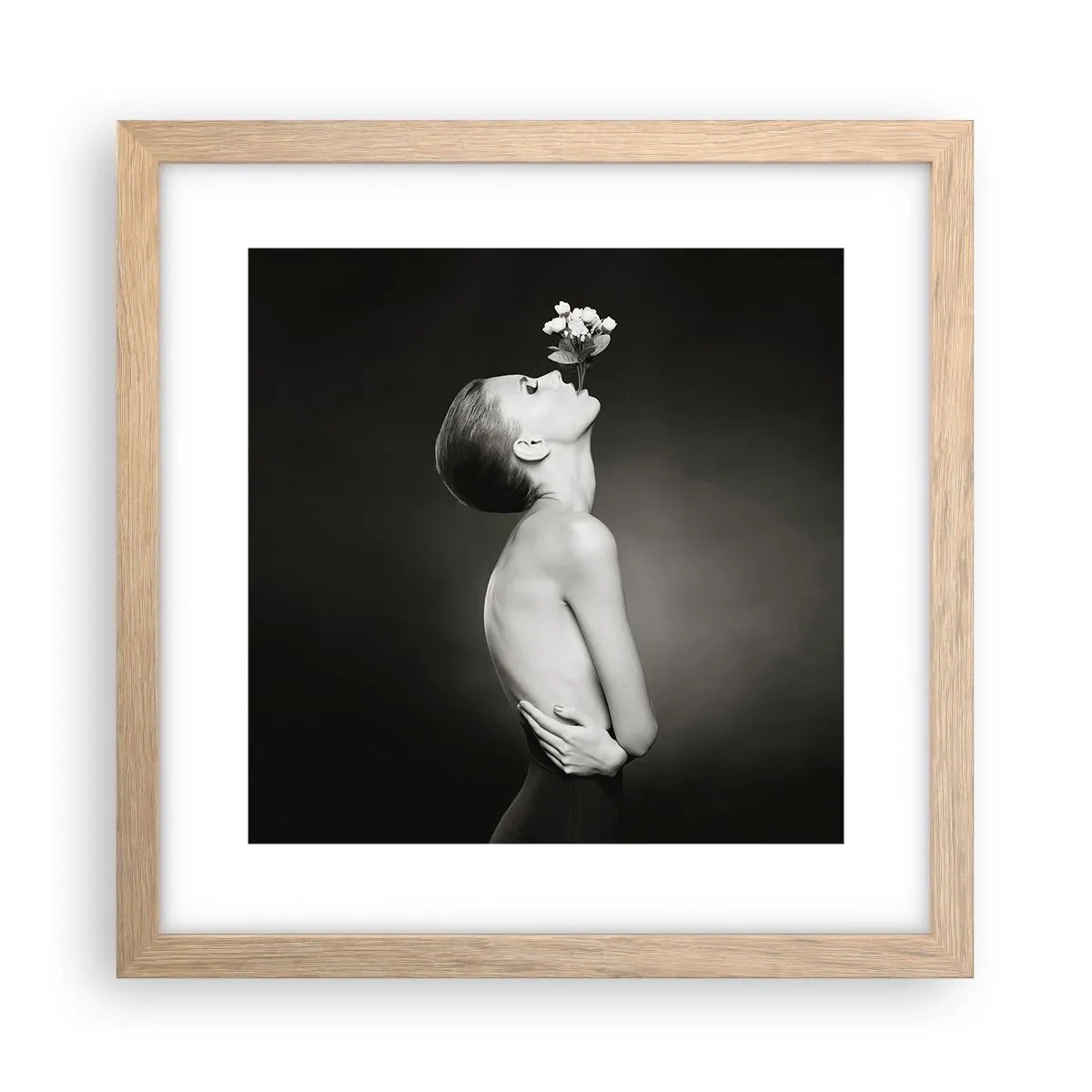 Plakát v rámu světlý dub - Excentrická elegance - 30x30 cm