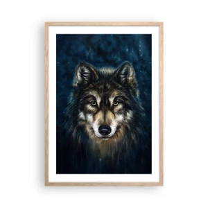 Plakát v rámu světlý dub - Alfa? A omega - 50x70 cm