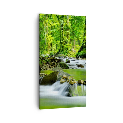 Obraz na plátně - Plout mořem zeleně - 55x100 cm
