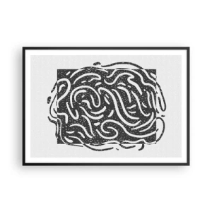 Plakát v černém rámu - Abstrakce: tanec radosti - 100x70 cm