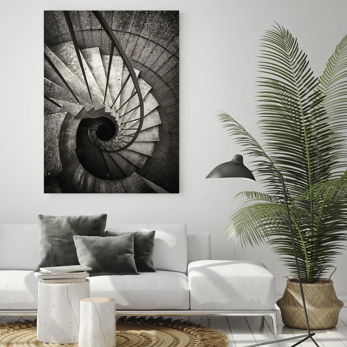 Obraz na skle - Nahoru po schodech, dolů po schodech - 50x70 cm