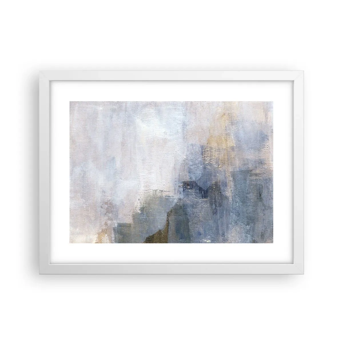 Plakát v bílém rámu - Tóny a akordy barev - 40x30 cm