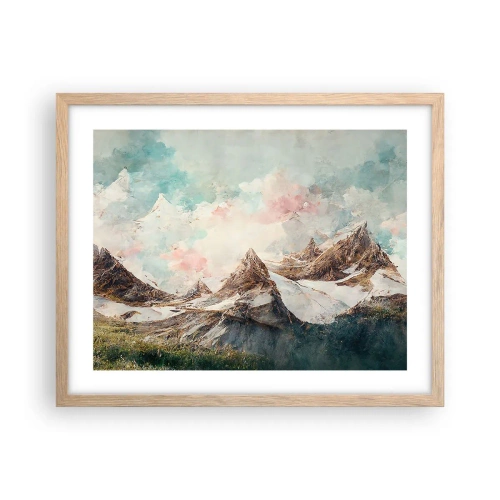 Plakát v rámu světlý dub - Skalní čepele - 50x40 cm