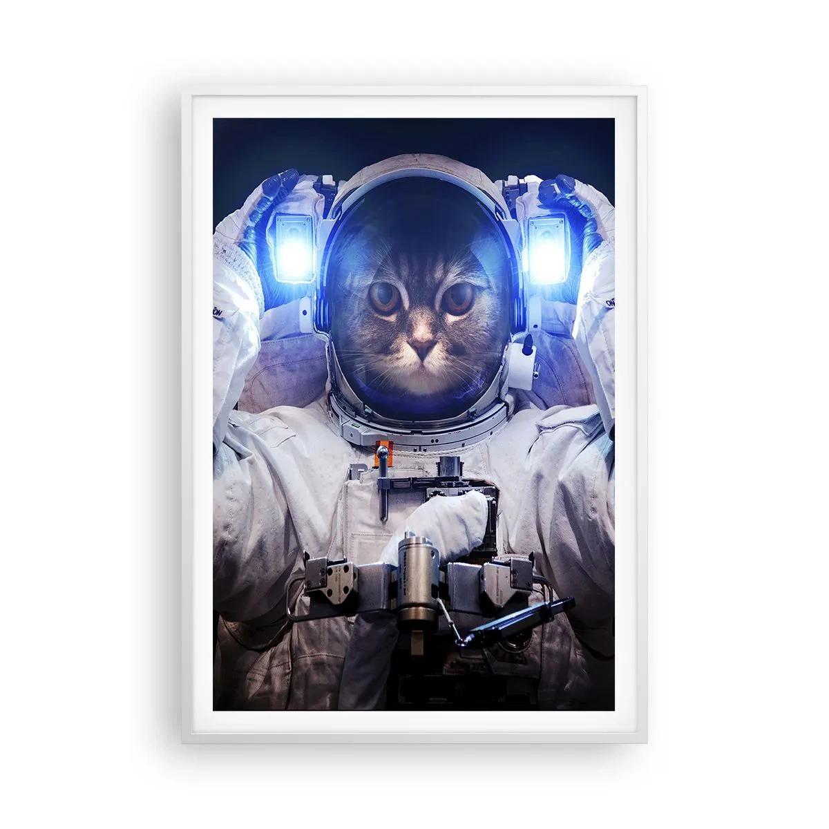 Plakát v bílém rámu - Houston, máte problém - 70x100 cm