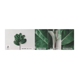 Vzor Fototapety Samolepicí Deluxe Sticker - Kresba samotné přírody - Listy, Rostlina, Příroda - 100x30 cm