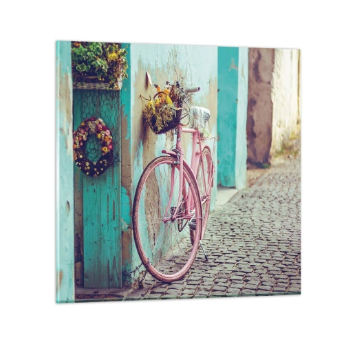 Obraz na skle - Hned se vrátím - 30x30 cm