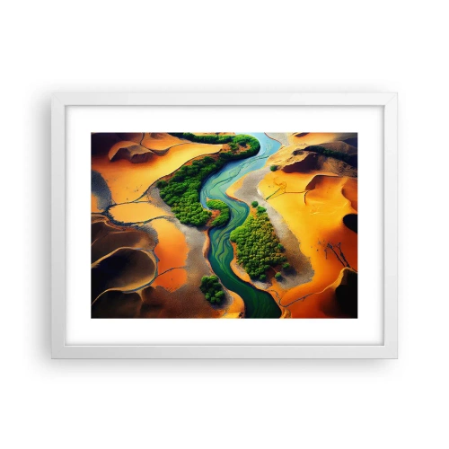 Plakát v bílém rámu - Životodárná řeka - 40x30 cm