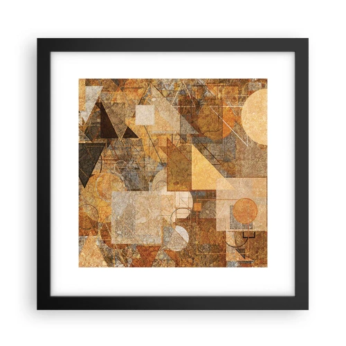 Plakát v černém rámu - Kubistická bronzová studie - 30x30 cm