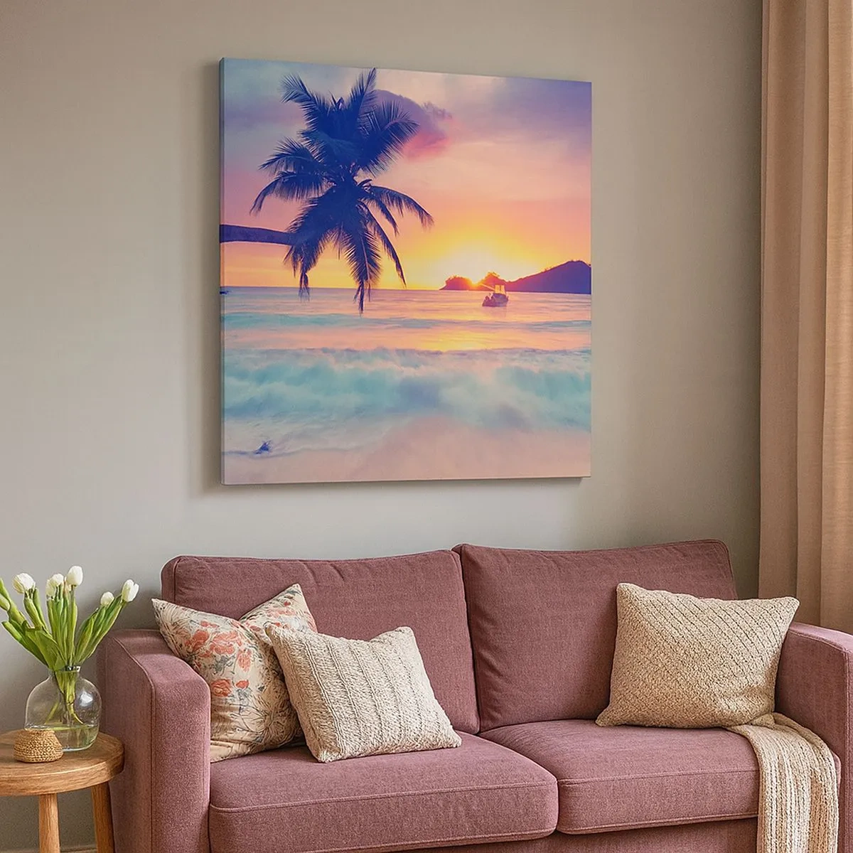 Obraz na plátně - Večer v zátoce - 30x30 cm