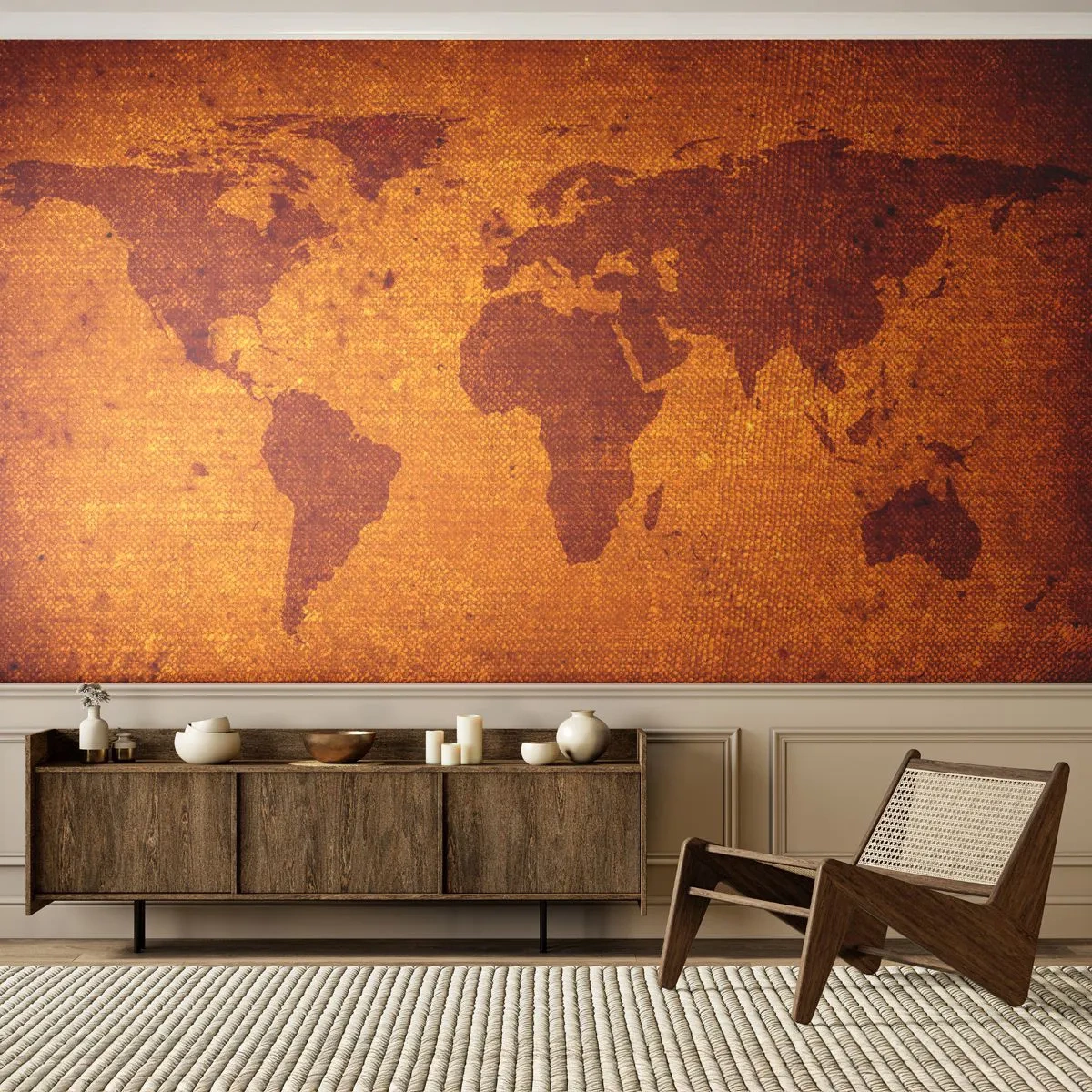 Fototapeta Samolepicí Deluxe Sticker - Pozvánka na cestování - Mapy světa, Kontinenty, Cestování - 250x175 cm