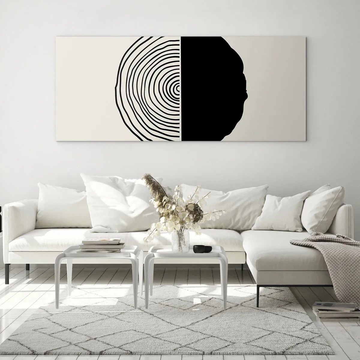 Obraz na skle - Půl na půl - 100x40 cm