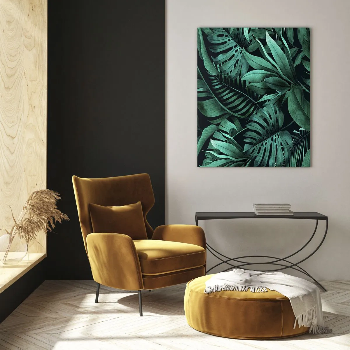 Obraz na skle - Hloubka tropické zeleně - 50x70 cm