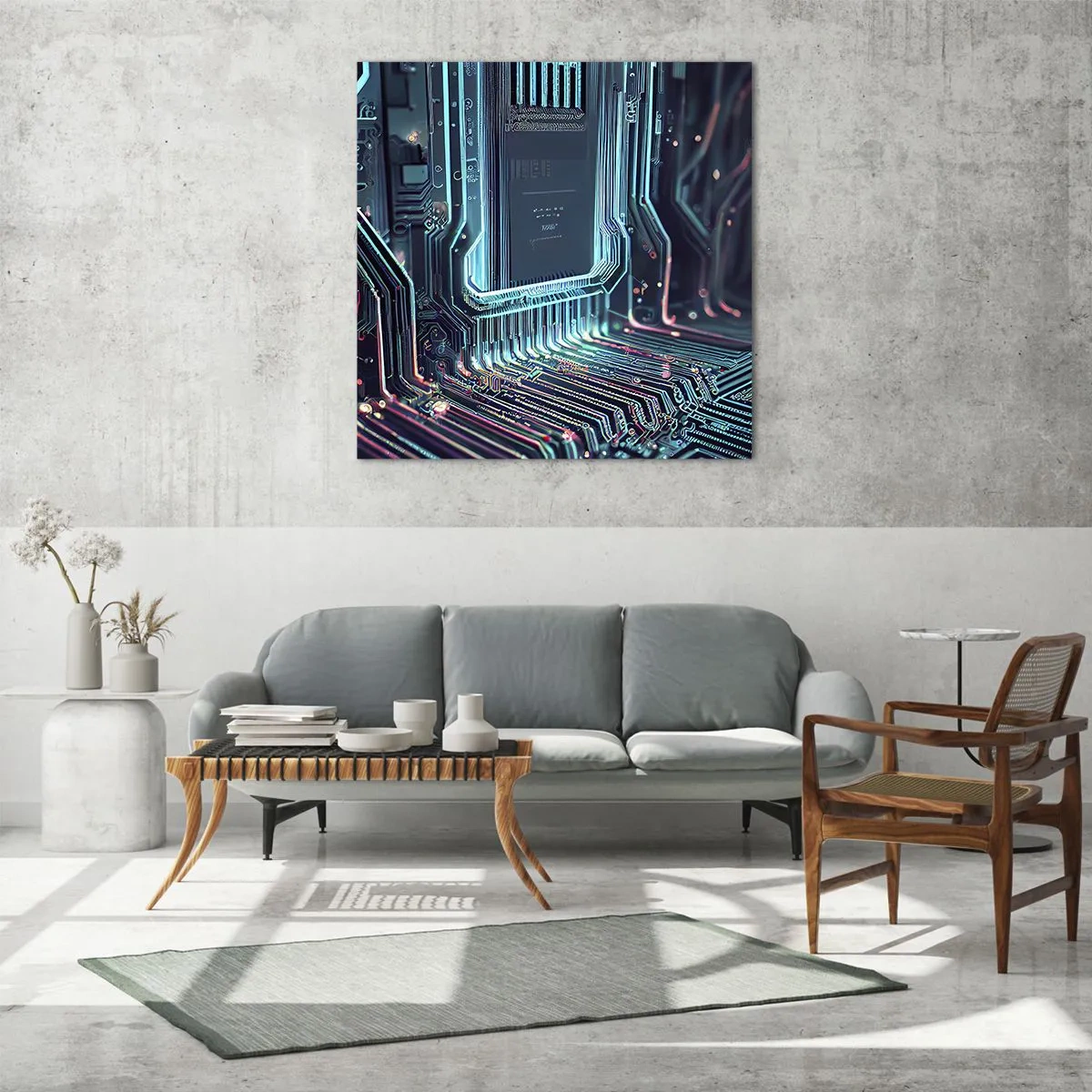 Obraz na skle - Jen tak přemýšlím… - 70x70 cm