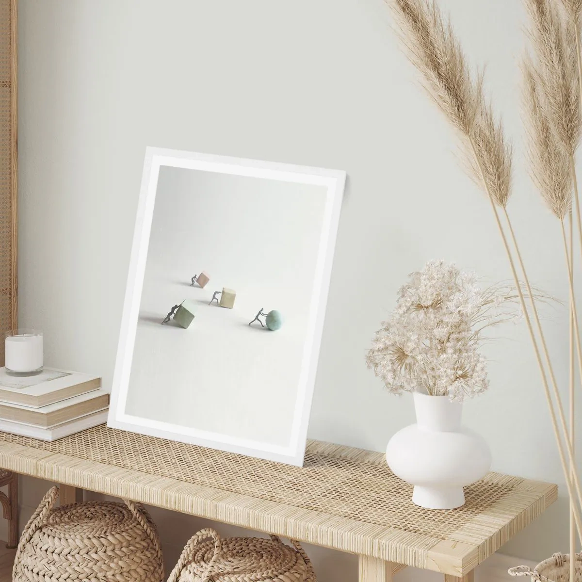 Plakát v bílém rámu - Život samotný - 30x40 cm