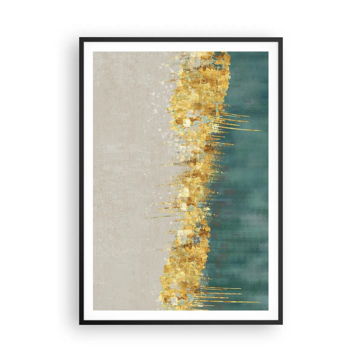 Plakát v černém rámu - Zlatá hranice - 70x100 cm