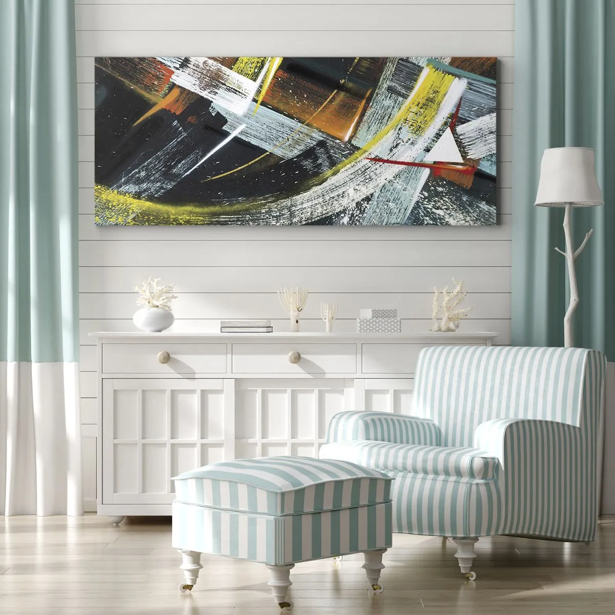 Obraz na plátně - Energie pohybu - 90x30 cm