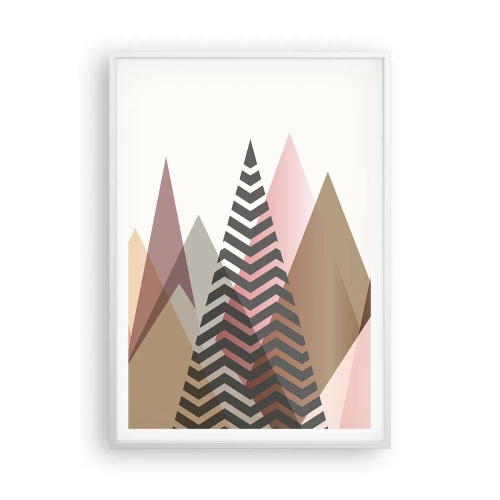 Plakát v bílém rámu - Pyramidální pohled - 70x100 cm