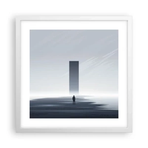Plakát v bílém rámu - Příležitost nebo hrozba? - 40x40 cm