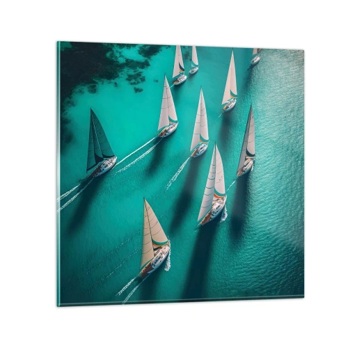 Obraz na skle - Zápasení s větrem - 60x60 cm