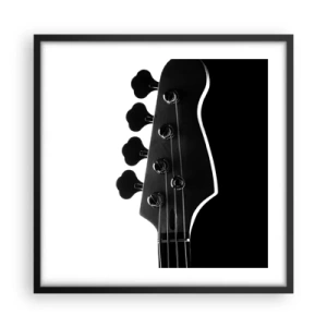Plakát v černém rámu - Rockové ticho  - 50x50 cm