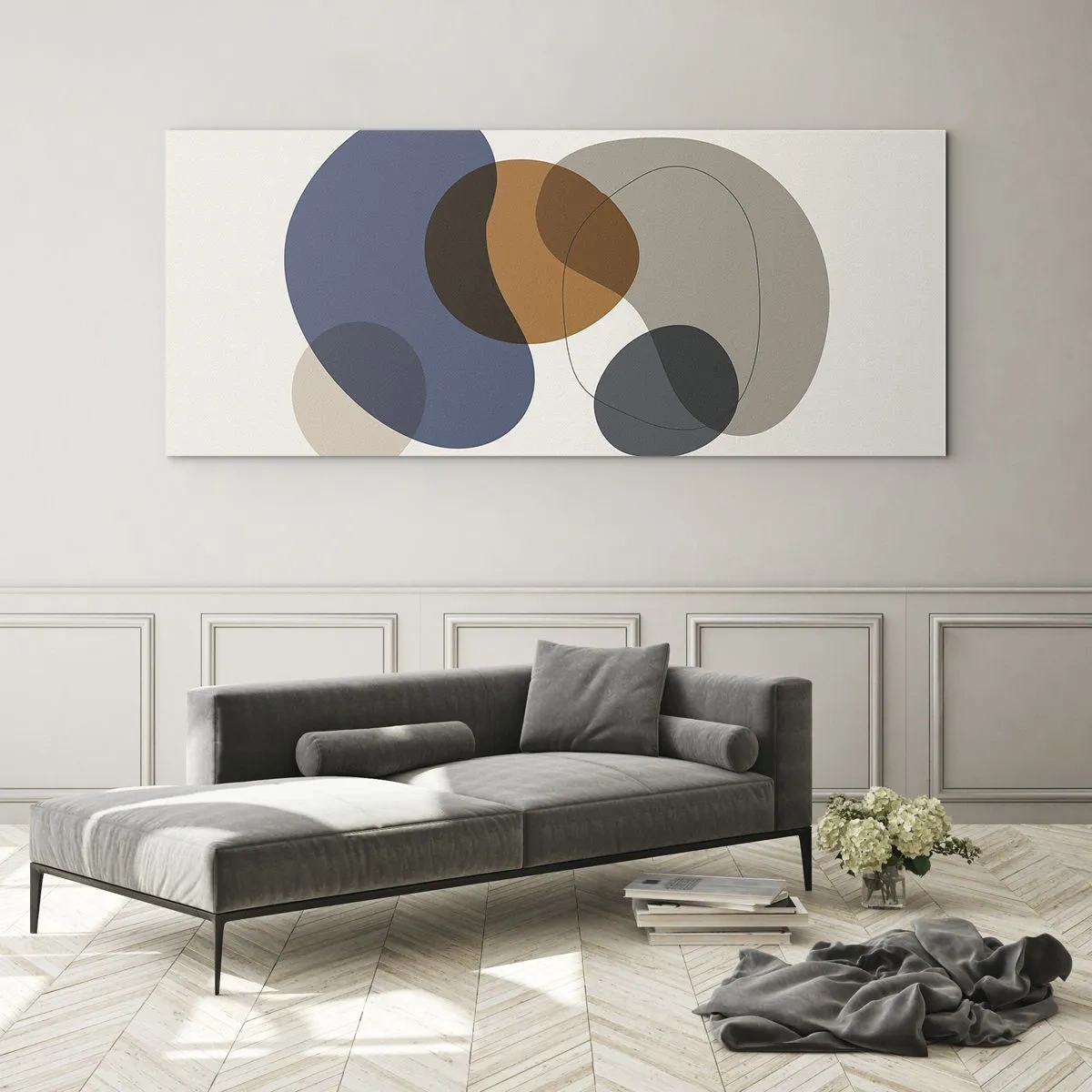 Obraz na skle - Kapky barev - 120x50 cm