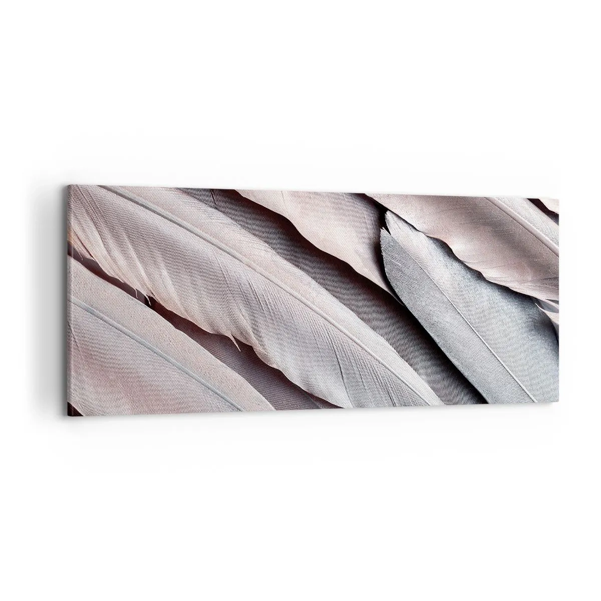 Obraz na plátně - V růžové a stříbrné - 100x40 cm