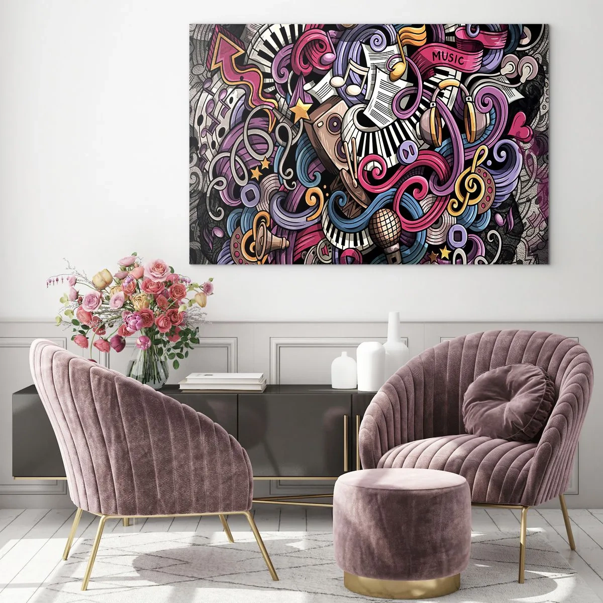 Obraz na skle - Komplikovaná melodie - 120x80 cm